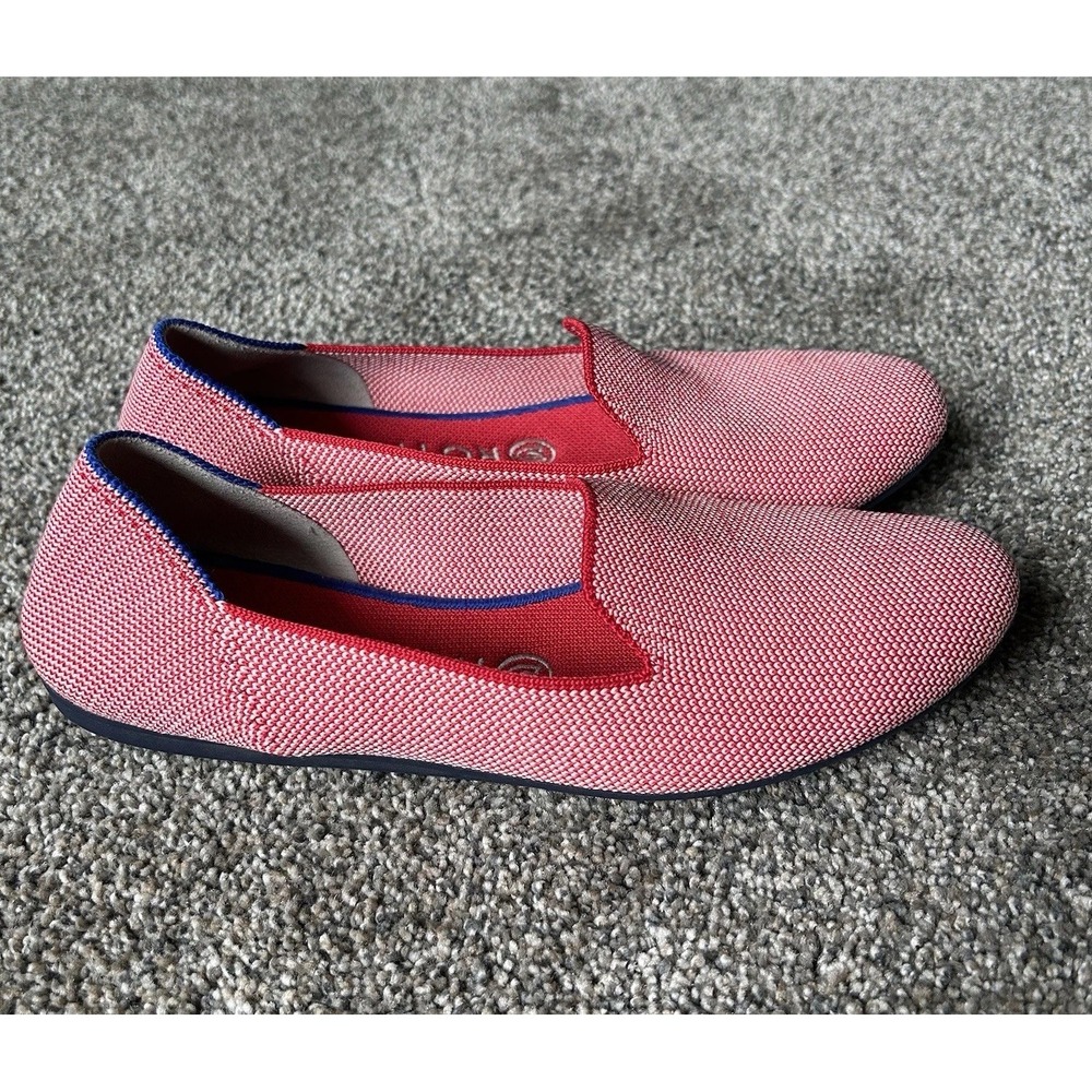 Rothy's The Loafer in Lollipop Red Women's 8 Retired Print RARE Round Toe Flats